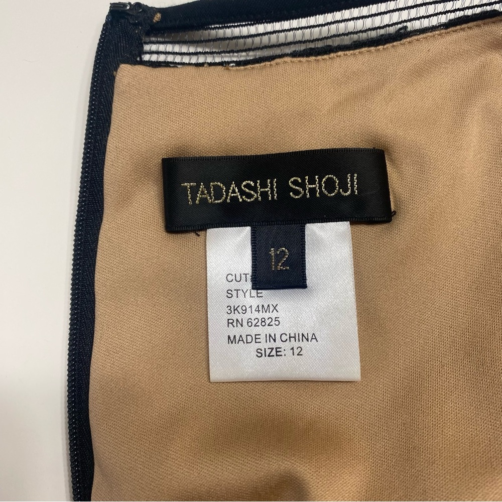 Tadashi Shoji Lace Overlay Fit and Flare Dress Size 12 - Picture 7 of 10
